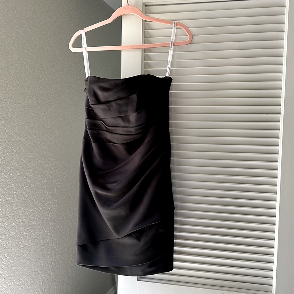 Black cocktail dress for a formal event. David’s Bridal, black, size 4